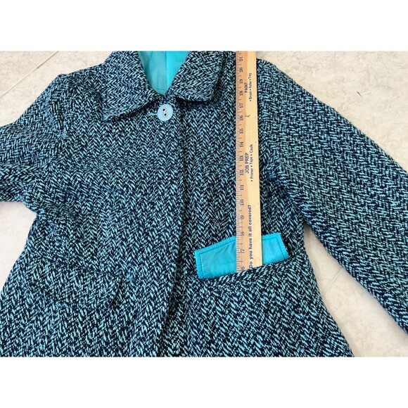 Ambition Blazer Jacket Women's size L Multi Tweed Wool Blend Large Button Front - Picture 12 of 14